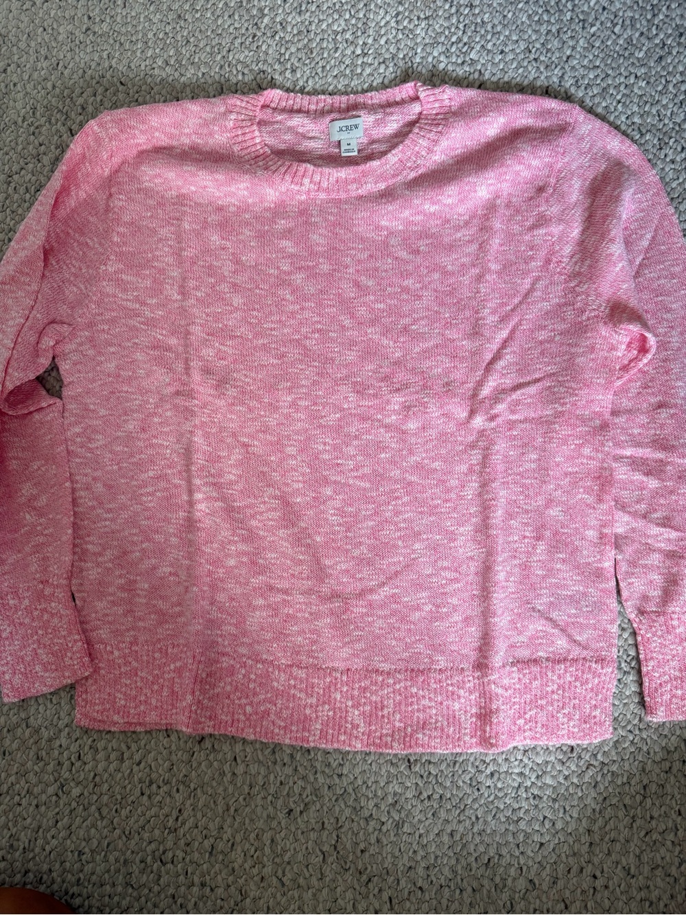 J. Crew Factory Pink Marled Crewneck Sweater